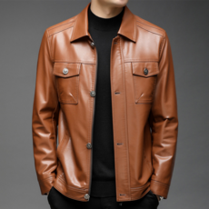 REZENZI 남성 빈티지 가죽 재킷 봄가을 라이더자켓 가죽점퍼 바이크 가죽자켓