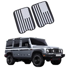 Bekantogy INEOS Grenadier 2022-2025와 호환되는 선루프 햇빛 가리개 2피스 접이식 선루프 유리 지붕 햇빛 가리개 자외선 차단 루프 유리 햇빛 가리개, 미국 국기