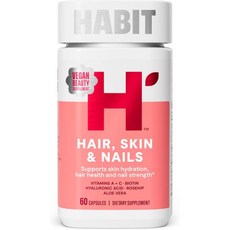 Habit Hair Skin & Nails Supplement 60 Capsules - New Look Supports Skin Hydration Hair & Nail S, 1 Pack, 1개
