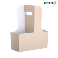 커피세븐 테이크아웃 크라프트 무지 캐리어 2구, 1개입, 200개