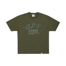 [노매뉴얼] SMEAR ARCH LOGO T-SHIRT - KHAKI