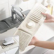 라코앤 실리콘 싱크대 세면대 물빠짐 수전 매트, 1개