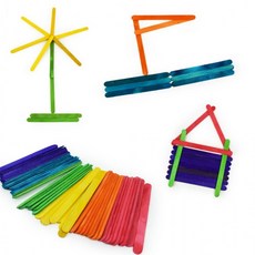 지함 하드바 나무막대 소100개 대50개 나무막대재료 아이스크림하드바 컬러하드바, 1개, 칼라(대)