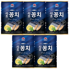 사조 꽁치 / 통조림, 5개, 300g