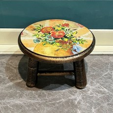 빈티지 원목 화분 받침 유럽풍 스툴받침대 엔틱