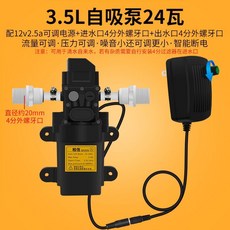 魯博士 8L 自吸泵 60W 增壓泵 壓力可調 智能斷電, 12V電源可調+24w泵4分外螺, 1個