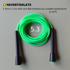 NEVERTOOLATE RA 모양 핸들 3 2미터 11피트 긴 속도 더블 언더 건너뛰기, 80APVC5 mx3 2mWC 1