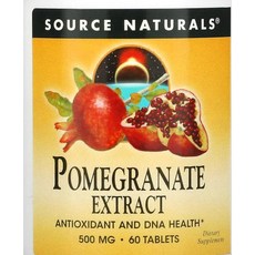 Source Naturals 석류 추출물 500mg 60정, 1개