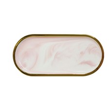 핑크 대리석 트레이 대 카페 커피샵 디저트 화장대 빈티지 쟁반 매장진열 촬영소품 인테리어소품 엔틱소품, 1개