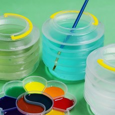 잘팔아스토어 미술 자바라 물통 소형 접이식 미술용품 물감 수채화그림물통