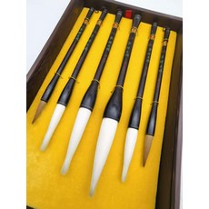 故宮複刻版 紫檀龍騰毛筆 一套六支 棗莊筆廠製 細羊毫 兼毫 純狼毫 非洲小葉紫檀筆桿 玉化黑牛角筆桿, 1個, 參考詳情頁