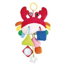嬰幼兒拉繩抽抽樂 寶寶車掛拉拉樂 新生兒抓握訓練益智床掛 嬰兒推車吊飾 嬰兒玩具, 1個, 小螃蟹拉拉樂