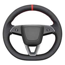 아마존평점4.5+ 미국출고 132268 MEWANT 테슬라 모델 3 하이랜드 2023-2025 / Y 2025 핸드 스티치 하이브 엠보싱 가죽 자동차 스티어링 랩, hive 엠보싱 극세사 가죽