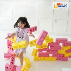 상상블럭 시즌1 유아 어린이 대형 빅 소프트 블록, 시즌1 핑크+블랙, 1개, 시즌1 핑크+블랙