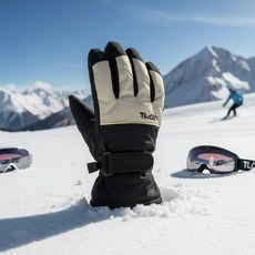 칸쿤 스키장갑 아동/성인/주니어 3size 스마트터치/방한/방수장갑, SG_04 블랙M, 1개