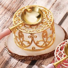 닐투샵 씰링왁스 멜팅스푼 스토브 거치대 세트 화로 스푼받침대, 로즈 골드, 1개