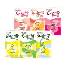 콤부차 6가지맛 혼합구성 60스틱 (레몬/베리/망고구아바/파인애플/피치/샤인머스캣), 없음, 5g, 1, 10