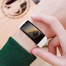 스포츠 컬러 스크린 방수 스마트워치 모니터링 건강 만보계 시계 측정기, C. 화이트