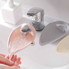 실리콘 세면 보조 수도 꼭지 연장, 핑크, 핑크