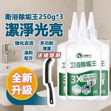 清娘子 衛浴除垢王, 1個, 衛浴除垢王【250g*3瓶裝】送縫隙刷