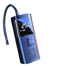 無線便攜式充氣機，預設胎壓，LED照明，多模式適用，數位顯示，行車安全守護, 1個, 可看説明書