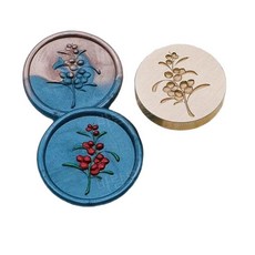 초대장 실링 스탬프 교체형 헤드 연꽃 1개 25mm, 21