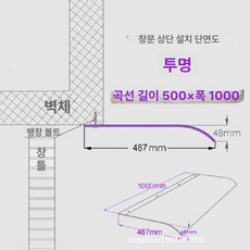 kururu 베란다실외기가림막 실외기 실외기가림막, 50x100cm 투명 (하단 )