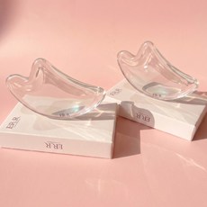 에르알 페이스 바디 리프팅 괄사 마사지기, 투명, 2개