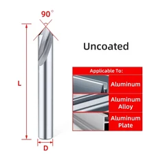 LUFEICNC 카바이드 스팟 드릴 비트 금속 모따기 가이드 도구 60 90 120도 텅스텐 강철 위치 센터링, 09 D16x100L, 05 Uncoated 90 Degree, 05 Uncoated 90 Degree