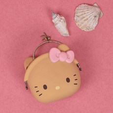 HELLO KITTY可愛造型矽膠零錢包，輕巧方便攜帶，時尚配件