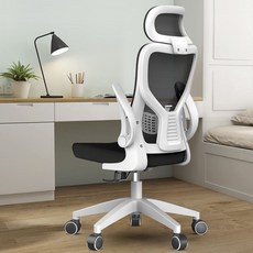 컴퓨터 의자 홈 오피스 기숙사 사무실 인체공학 편안한, A. 도르래모델블랙프레임블랙라텍스쿠션허리저