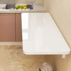 벽걸이 접이식 테이블 벽 식탁 조리대 작업대 보드, 1개, 100x30 흰색