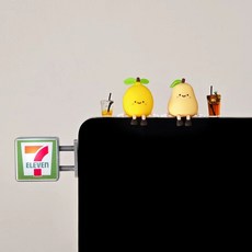 치유 램프 브랜드 장식품 작업은 장식 데스크탑 액세서리 유물을 화면 모니터 안정시킵니다., 1, D. 발광 간판 + 레몬 진실 + 배 안 떠나 + 음료