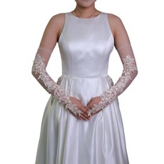 RiJinDUO 듀오Jin 여성용 레이스 핑거리스 장갑 신부 팔꿈치 길이 긴 오페라 이브닝 웨딩 티 파티 프롬 코스프레 1920년대 A-LACE 장갑-d-샴페인 298484