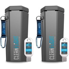 클린 플라이트 프리미엄 골프 볼 워셔 - 가방이나 카트용 휴대용 클리너 남녀를 위한 최고의 액세서리 선물, Black, Washer -2 Pack