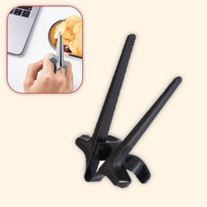 (수담스토어) 손에끼는 피시방 과자집게 안뭍는 만화방 스낵젓가락 4 10cm, 블랙
