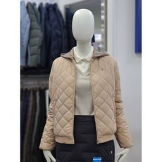 여성 가을 겨울 후드넥 퀼팅 집업 점퍼 라이리 BTJ6601W