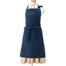 NITORI 宜得利家居 雙蝴蝶結圍裙, 海軍藍, 1個