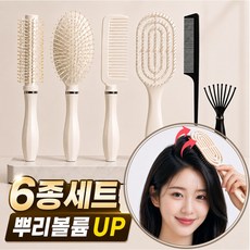 이든무드 뿌리볼륨 빗 헤어 드라이 브러쉬 6종 세트 남녀공용, 1개, 아이보리