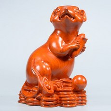 花梨木老鼠擺件 高度8cm, 如圖所示, 1個