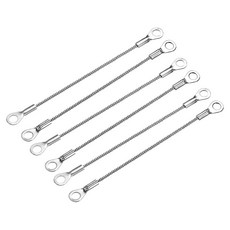 YOKIVE 요키브 스테인리스 랜야드 케이블 6개입 보안 와이어 로프 2mm 10cm, 1개