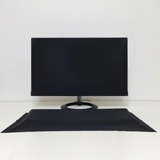 가정용 사무용 방진 데스크 커버 제품 책상 가구 학생책상 게이밍데스크 실내 컴퓨터 방진커버, 1.블랙 2피스 세트 24인치