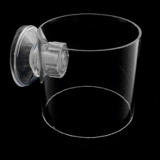 DGZI 아크릴 수족관 어항 조절 가능한 원형 링 피더 - 플로팅 음식 접시 보호 커버 트레이, 1개