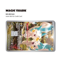 EX MEGA VENUSAUR CHARIZARD BLAS SE 필름 ITE 스티커 MEWTWO PVC 은행 카드 스킨 RAYQUAZA 무광택 신용 데지트, Small Chip, B0360