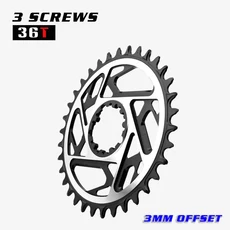 GOLDIX MTB 체인링 CNC 중공 좁은 와이드 스프로킷 SRAM 7075 알루미늄용 오프셋 3 볼트 34T 36T 38T 40T, 01 3 Bolt 36T