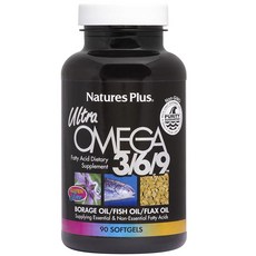 Nature's Plus Ultra Omega 3 6 9 軟膠囊不含麩質, 1個, 90入