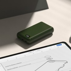 리큐엠 20W LCD 잔량표시 고속 충전 보조배터리 (10000mAh 20000mAh 선택형), (20000mAh), (포레그린), (QP2000C)