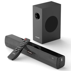 TV 사운드 바 서브우퍼 블루투스 홈 시어터 시스템 스피커 HDMI ARC OPT COX AUX USB 2.1ch 오디오 /PC / 트레블 베이스 3 모드 리모컨 블랙, TV 사운드 바 서브우퍼 블루투스, 홈 시어터 사운드