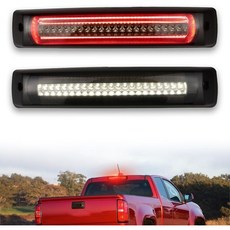 쉐보레 콜로라도 캐년 2015-2023 픽업 트럭용 스모크 렌즈 LED 보조 브레이크등 교체품 루프 화물칸 등 중앙 상단 장착형 브레이크등 (SMOKED), SMOKED