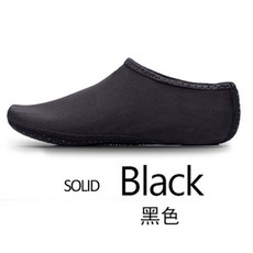 男女兒童防滑軟底速幹涉水鞋, 萊卡普通底黑色,24-25兒童碼 3XS